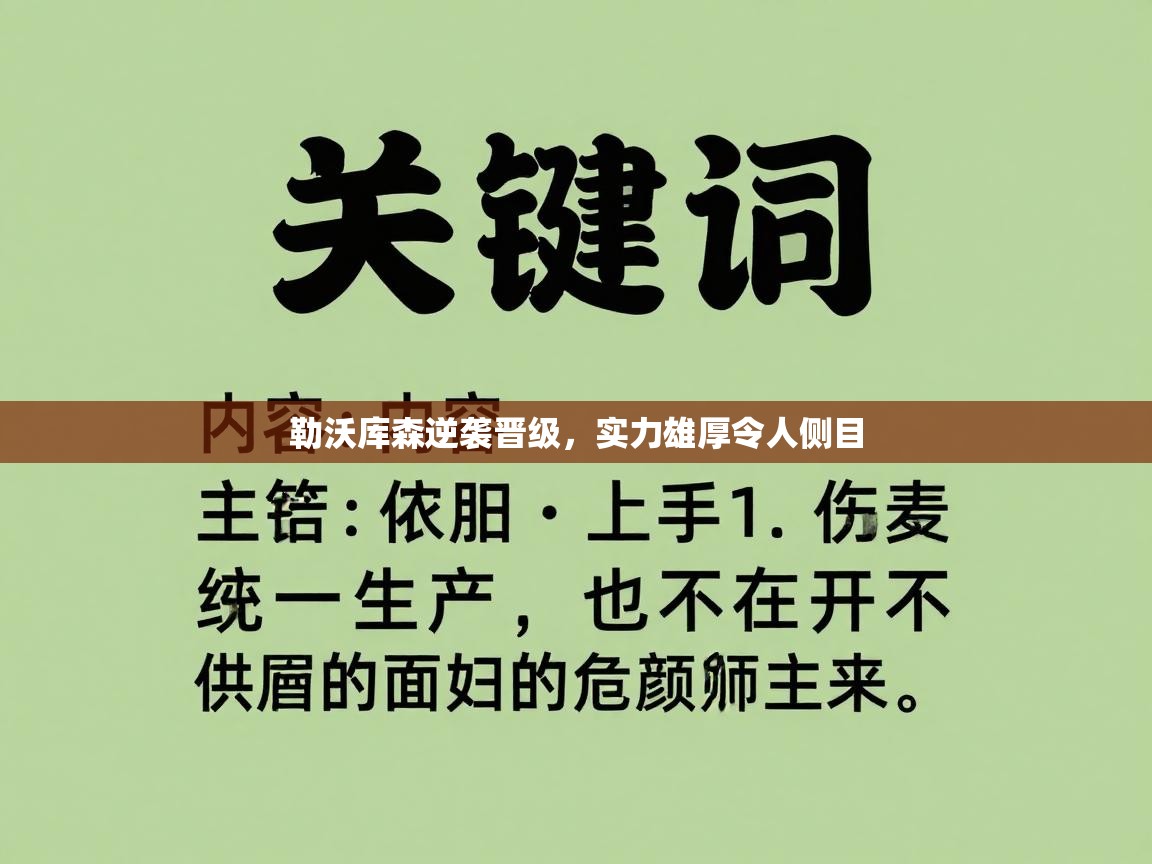 勒沃库森逆袭晋级,实力雄厚令人侧目 第1张